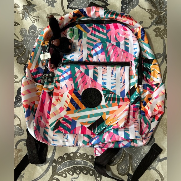 New Kipling Chuwy Backpack Patchwork Garden multicolor large - Picture 1 of 13